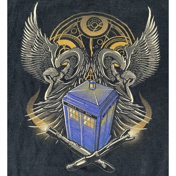 Vintage Y2k Tee Fury‎ Doctor Who Weeping Angels Tardis T-Shirt XL - Picture 2 of 4